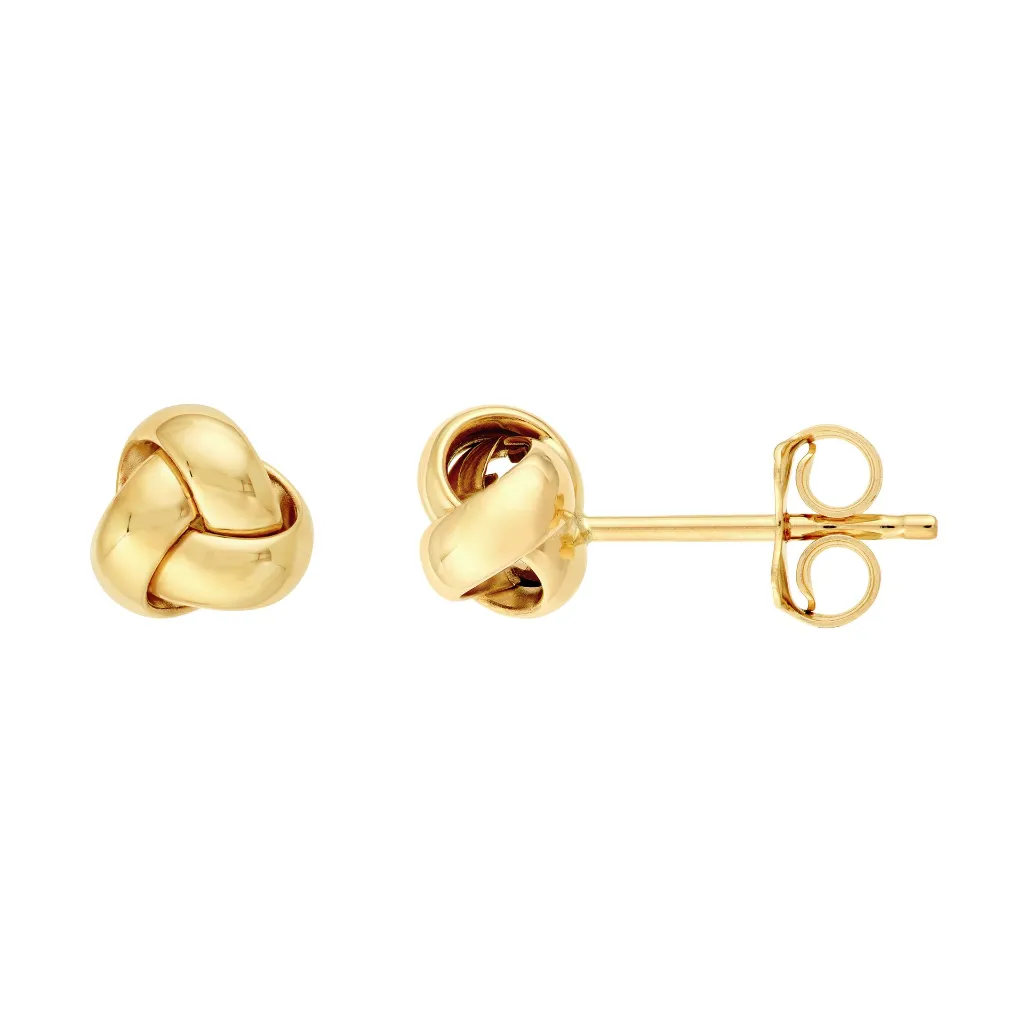 Polished Love Knot Stud Earrings Blanca Bridal Tampa South.webp