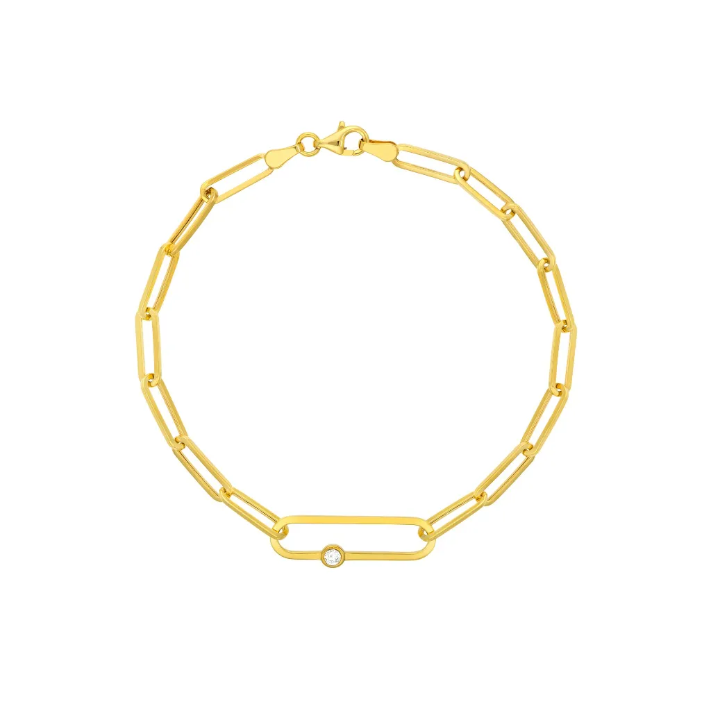 Paper Clip Blanca Bridal Store Gold 14K 3.webp