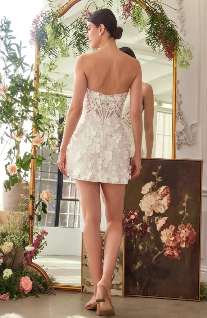White Strapless Bridal Dress Blanca 3.webp