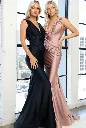 V-Neck Satin Mermaid Long Dress Blanca Bridal Tampa Near Me 9.webp