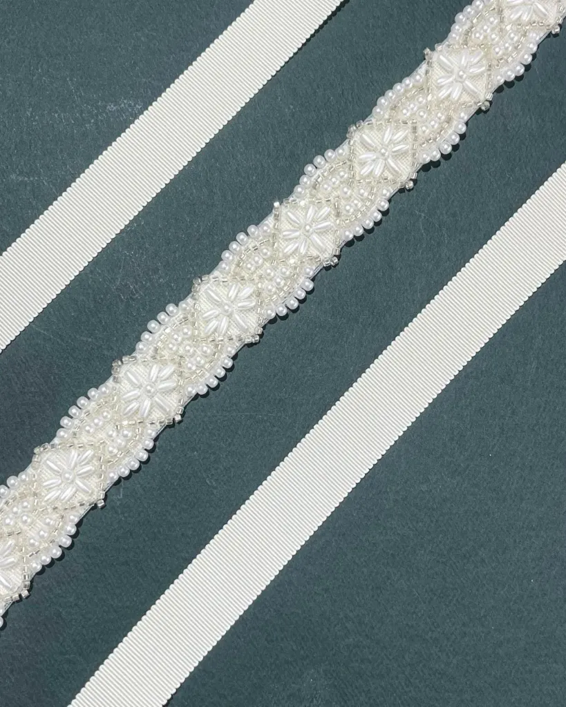Pearl Bridal Belt with Beads