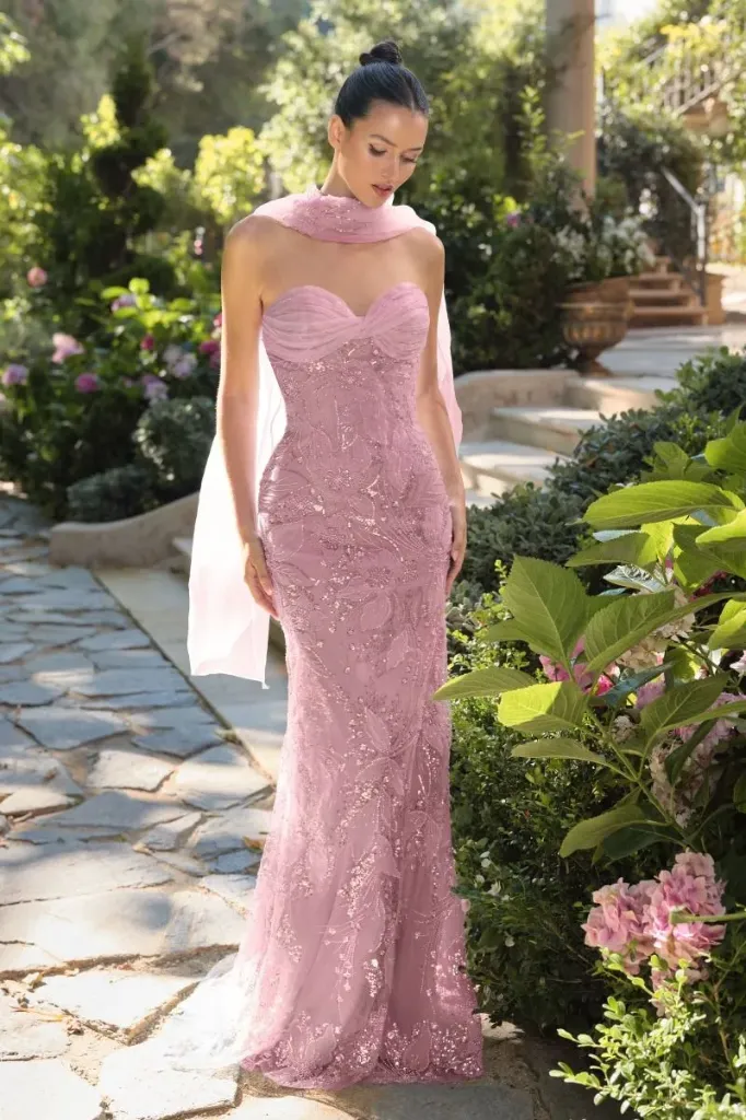 Elegant Formal Long Evening Gown Embellished (6)