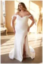 Tie Sleeve Pleated Mermaid Gown