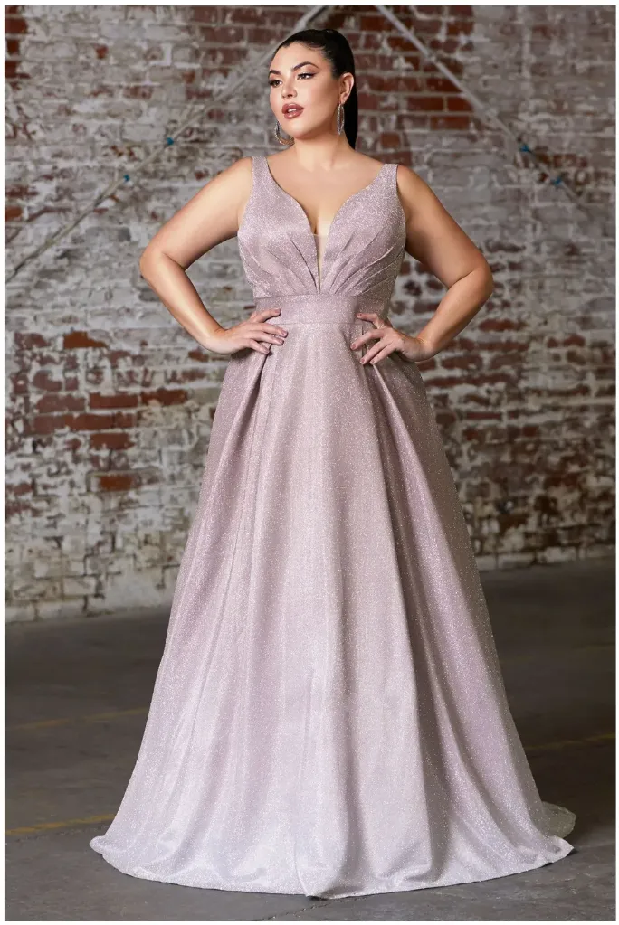 Glitter Ombre A-Line Dress