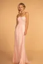 Chiffon Ruched-Bodice A-Line Dress