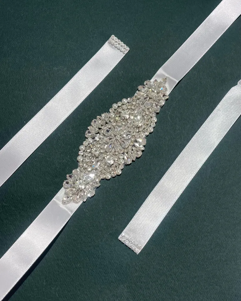 Crystal Belt Rhinestones White